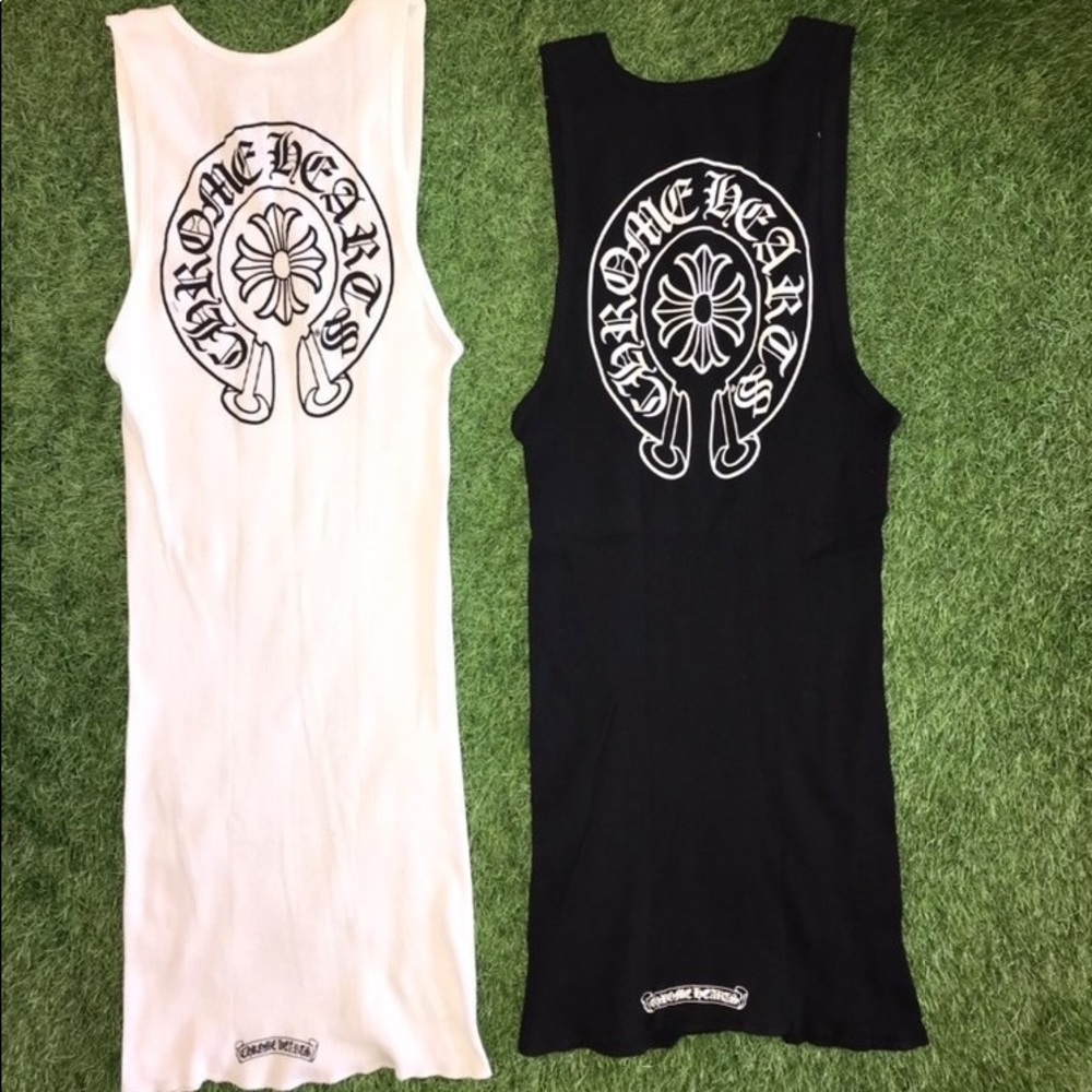 Authentic black chrome heart tank top dress